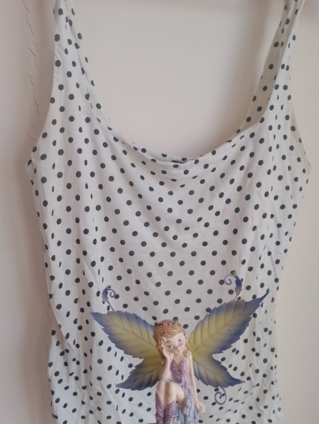 Camiseta tirantes con puntos