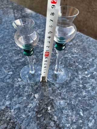 Coppia di portacandele in vetro di Murano