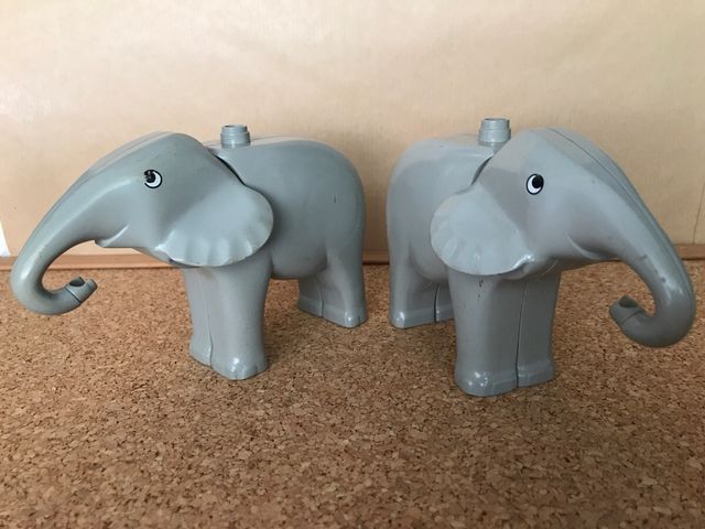 Pareja elefantes Lego Duplo vintage