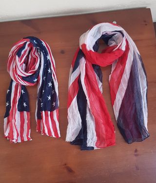 fular bandera americana y pañuelo bandera inglesa