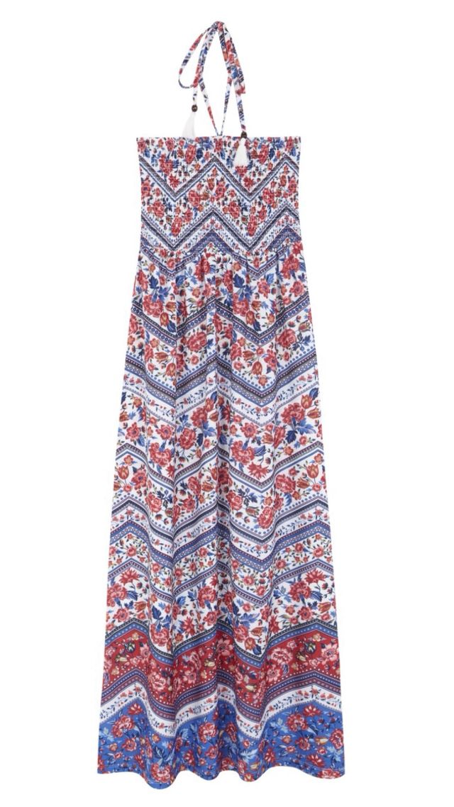 Vestido largo palabra de honor