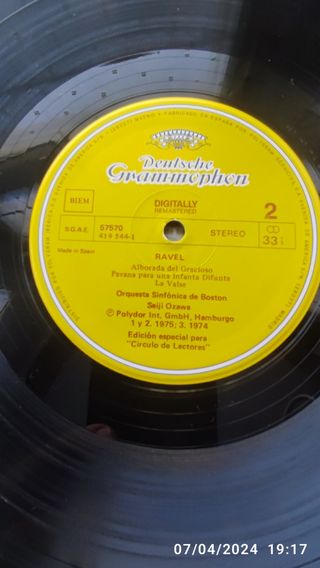 Vinilo El Bolero de Ravel