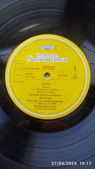 Vinilo El Bolero de Ravel