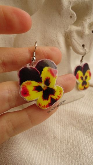 🌸 Pendientes flor Pensamiento 