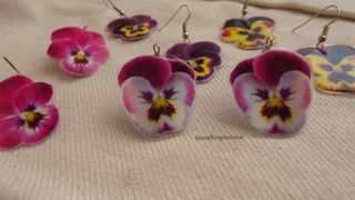 🌸 Pendientes flor Pensamiento 