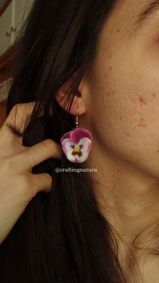 🌸 Pendientes flor Pensamiento 