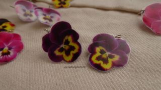 🌸 Pendientes flor Pensamiento 