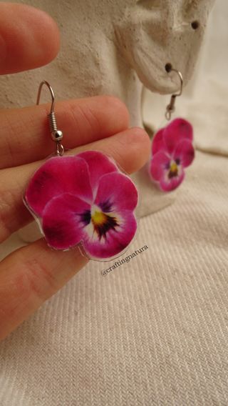 🌸 Pendientes flor Pensamiento 