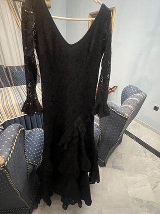 Vestido flamenca negro talla 44