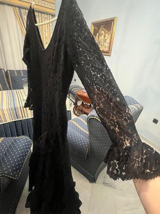 Vestido flamenca negro talla 44