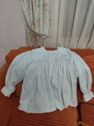 Blusón fallera azul