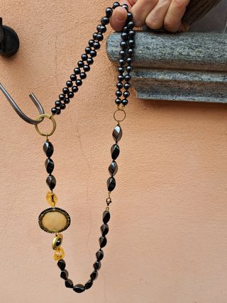 Collana in ematite e quarzo citrino