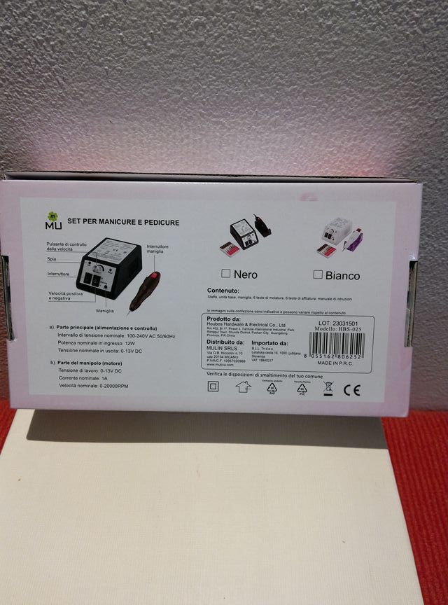 Fresa elettrica per Manicure e Pedicure