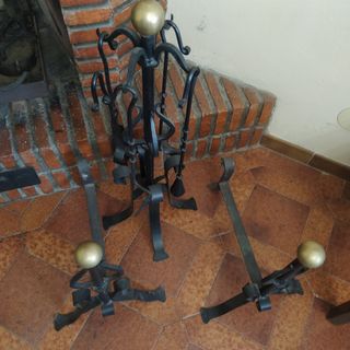 Juego utensilios chimenea