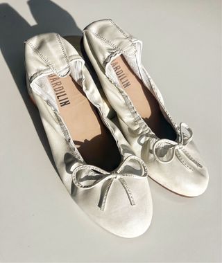 Bailarinas color blanco nacarado