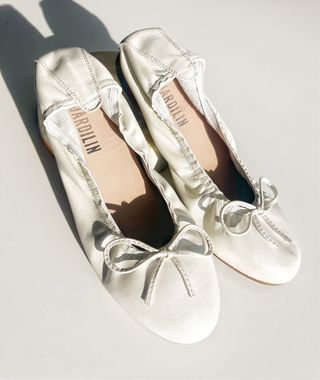 Bailarinas color blanco nacarado