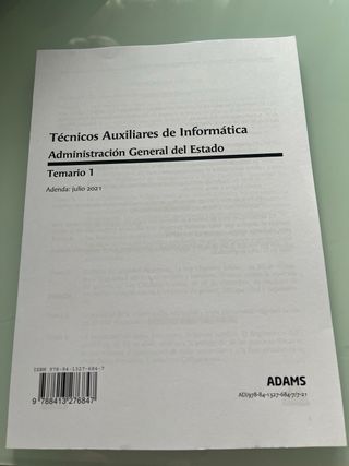 Libros Adams Técnico Auxiliar de Informática