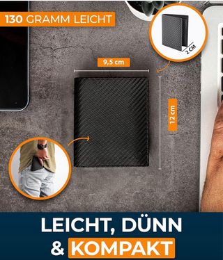 Cartera vertical de piel carbono Nueva