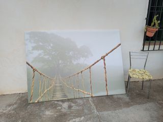 Puente colgante lienzo muy grande
