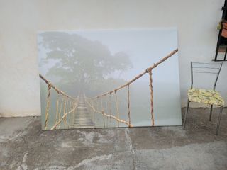 Puente colgante lienzo muy grande