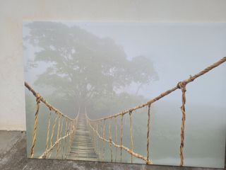 Puente colgante lienzo muy grande