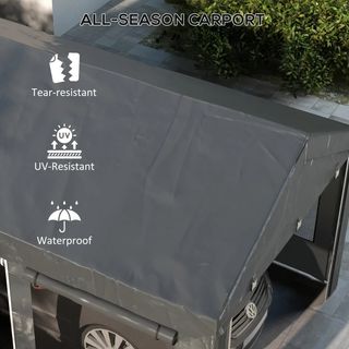 Gazebo per Auto e Feste con Altezza Regolabile, 4 