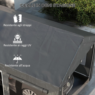 Gazebo da Giardino per Auto e Feste, Carport Auto