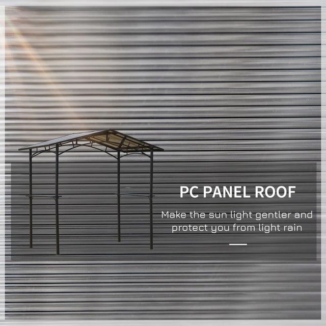 Gazebo da Giardino per Barbecue BBQ con Tetto in