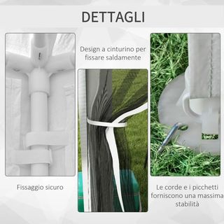 Gazebo da Giardino 4x3 m Pieghevole con Zanzariera