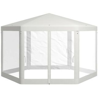 Gazebo da Giardino Esagonale con Doppio Ingresso, 