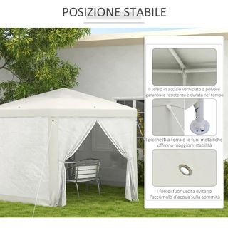 Gazebo da Giardino Esagonale con Doppio Ingresso, 