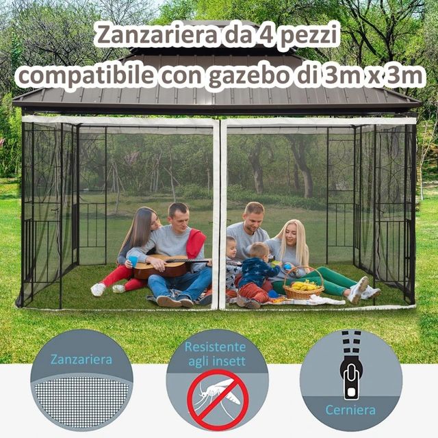 Zanzariera per Gazebo Tende di Ricambio Universale