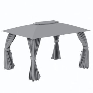 Gazebo da Giardino 4x3m con Doppio Tettuccio, Pare