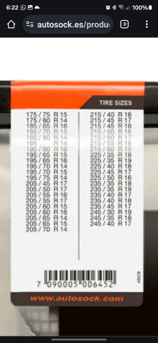 Cadenas textites autoshok 645