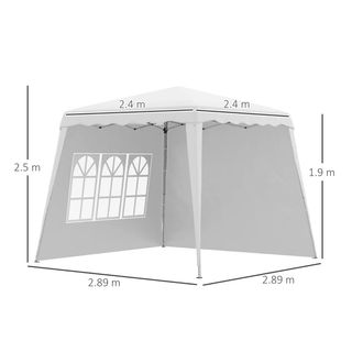Gazebo da Giardino Pieghevole ad Altezza Regolabil