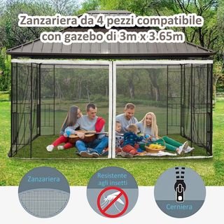 Zanzariera per Gazebo Tende di Ricambio Universale