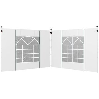 Set 2 Pareti per Gazebo 3x3 m e 3x6m con Finestre 