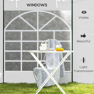 Set 2 Pareti per Gazebo 3x3 m e 3x6m con Finestre 