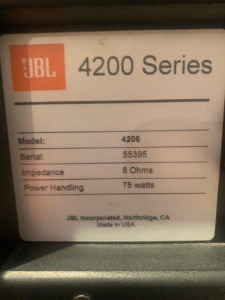 Jbl monitor 4206