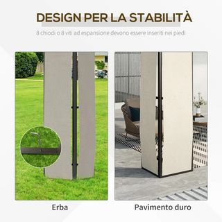 Gazebo da Giardino 3.7x3m con Tetto in Policarbona