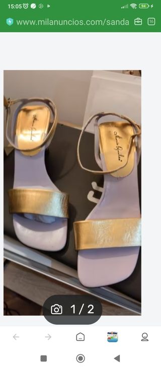 sandalias doradas, n, 38ndalias doradas