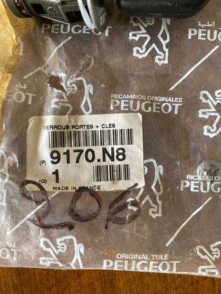 Peugeout 206 serratura blocchetto portiera