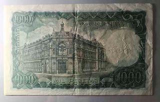Billete España 1000 pesetas 1971 Echegaray