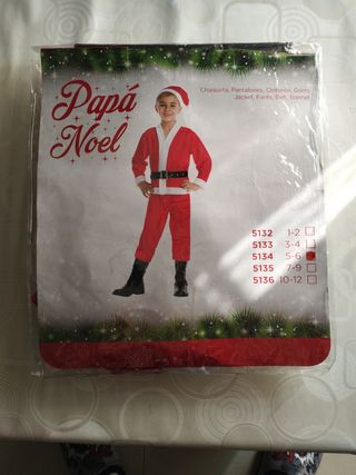Disfraz papa noel niño