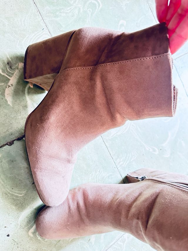 Botines de tacon marron