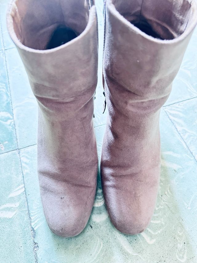 Botines de tacon marron