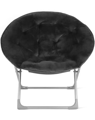 4 SILLA PLEGABLE REDONDA NEGRA