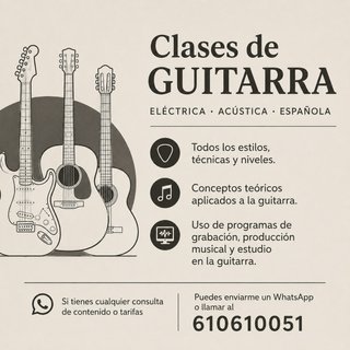 Clases de Guitarra en Igualada. WhatsApp 610610051