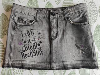 Falda vaquera rock