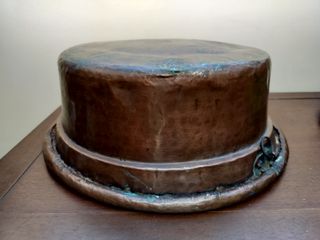 Caldero grande antiguo italiano de cobre